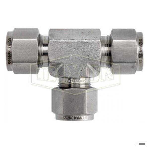 The Right Connection Instrumentation Union Tee, 3/4 x 3/8 in, Tube, 316 SS, Domestic